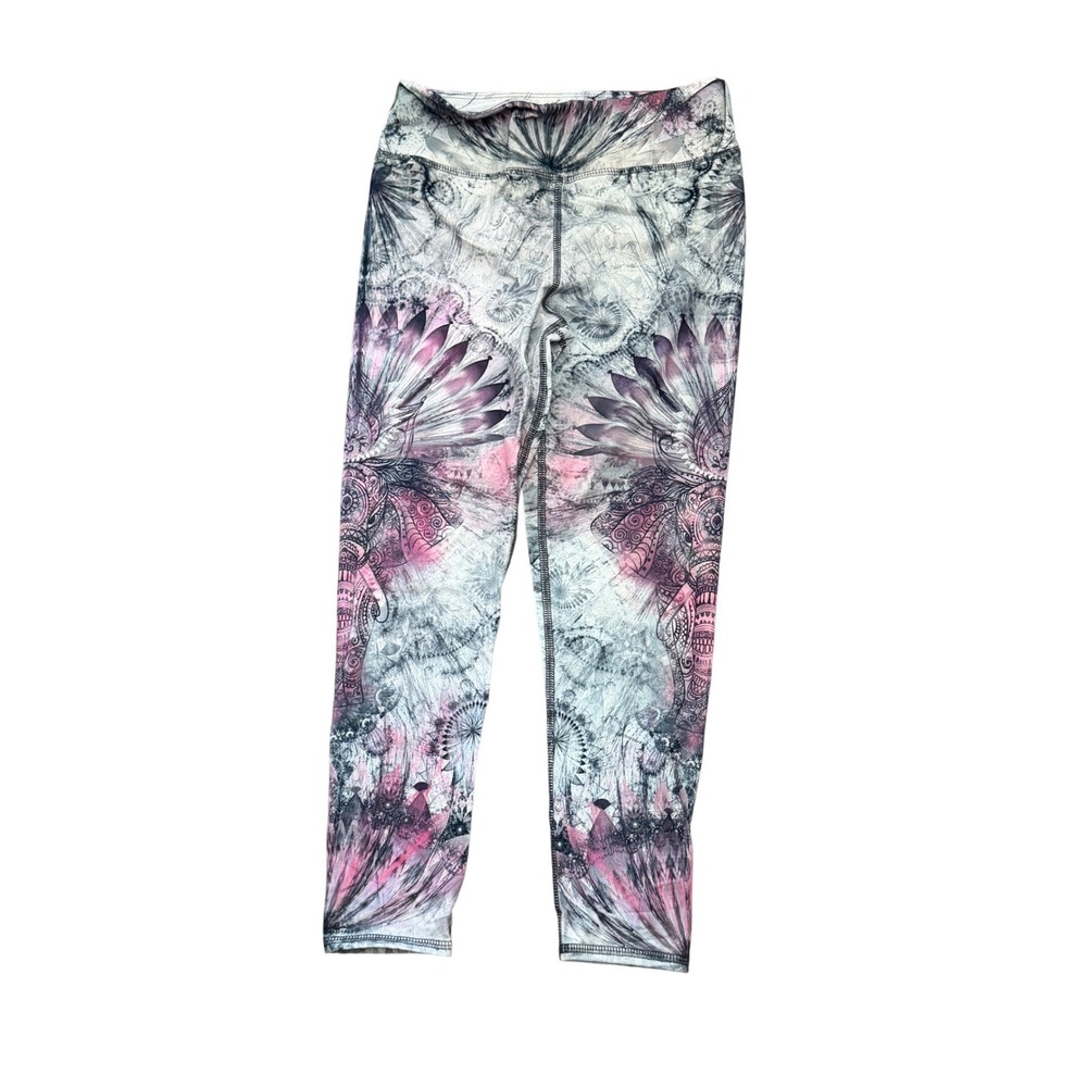 Evolution and Creation 7/8 Leggings High Waist Mandala Floral Print NWT Large